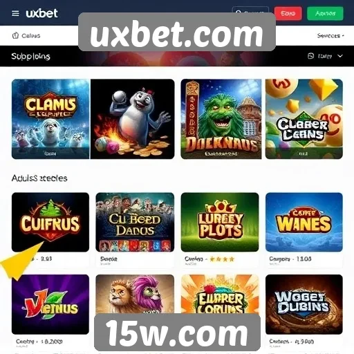Opções de jogos disponíveis no uxbet.com